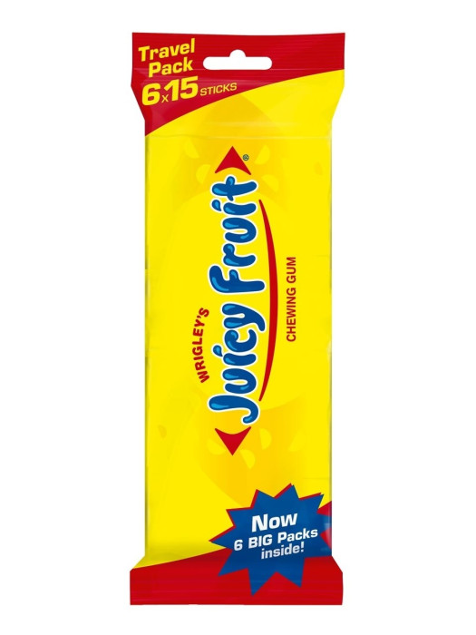 Wrigley's Juicy Fruit Travel Pack 6*15 Sticks
